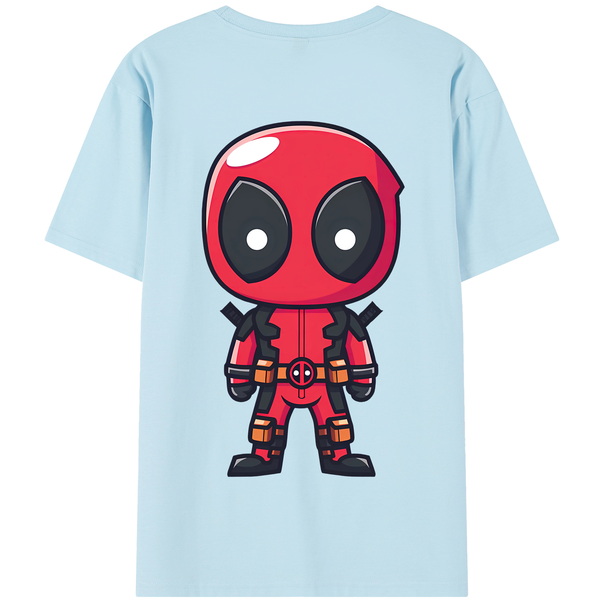 （画像用） Deadpool デッドプール 綿100％半袖Tシャツ（背面プリント）